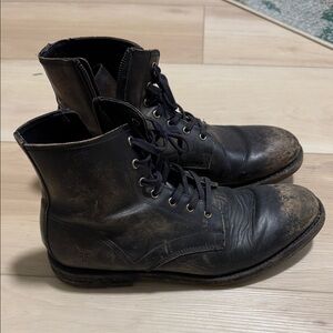Frye Bowery Lace Up Boot Oak Barrel Tumbled Size 10.5